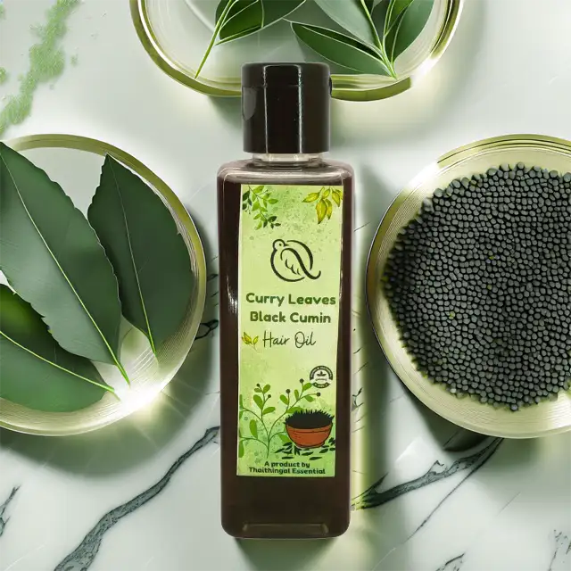 Curry Leaves / Black Cumin Herbal Hair Oil - image 1